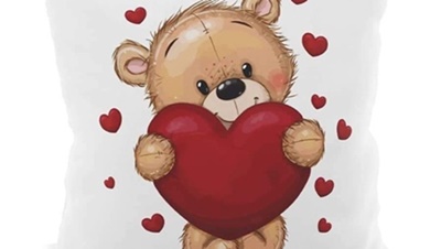 Walentynkowe serce z Misiem Uszatkiem 