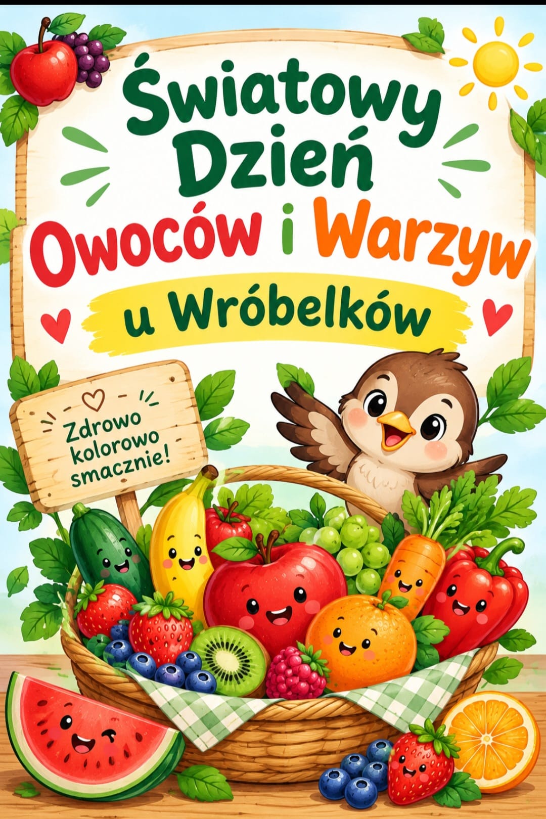 🍎🍓🥝 Światowy Dzień Owoc&oacute;w i Warzyw u Wr&oacute;belk&oacute;w! 🥕🍇