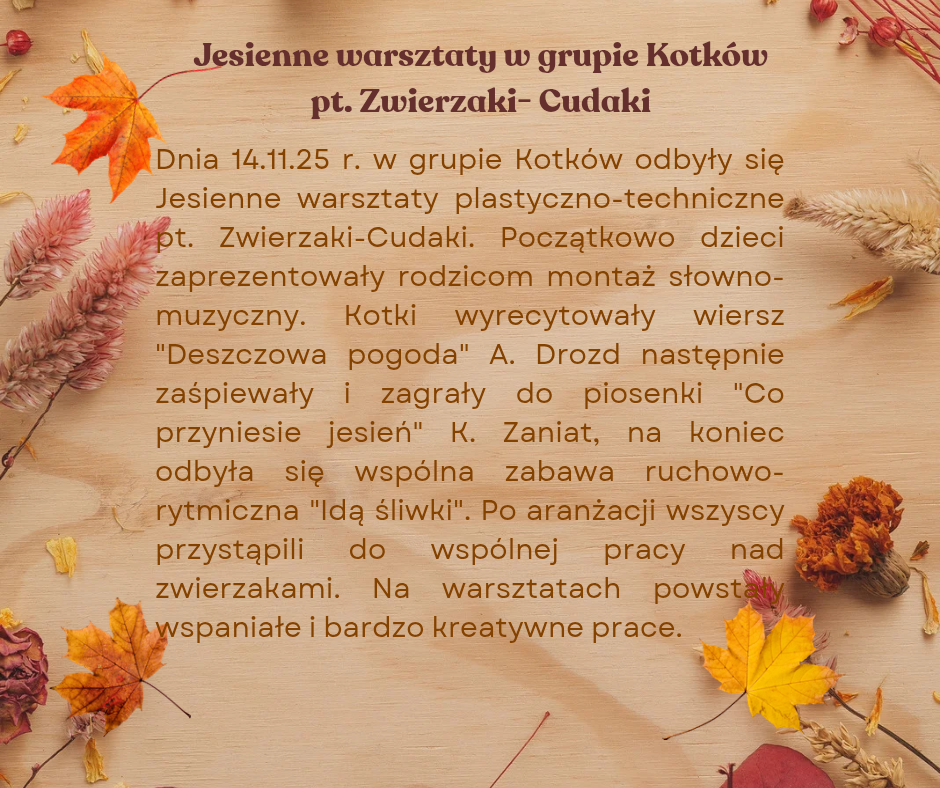 Jesienne warsztaty u Kotków