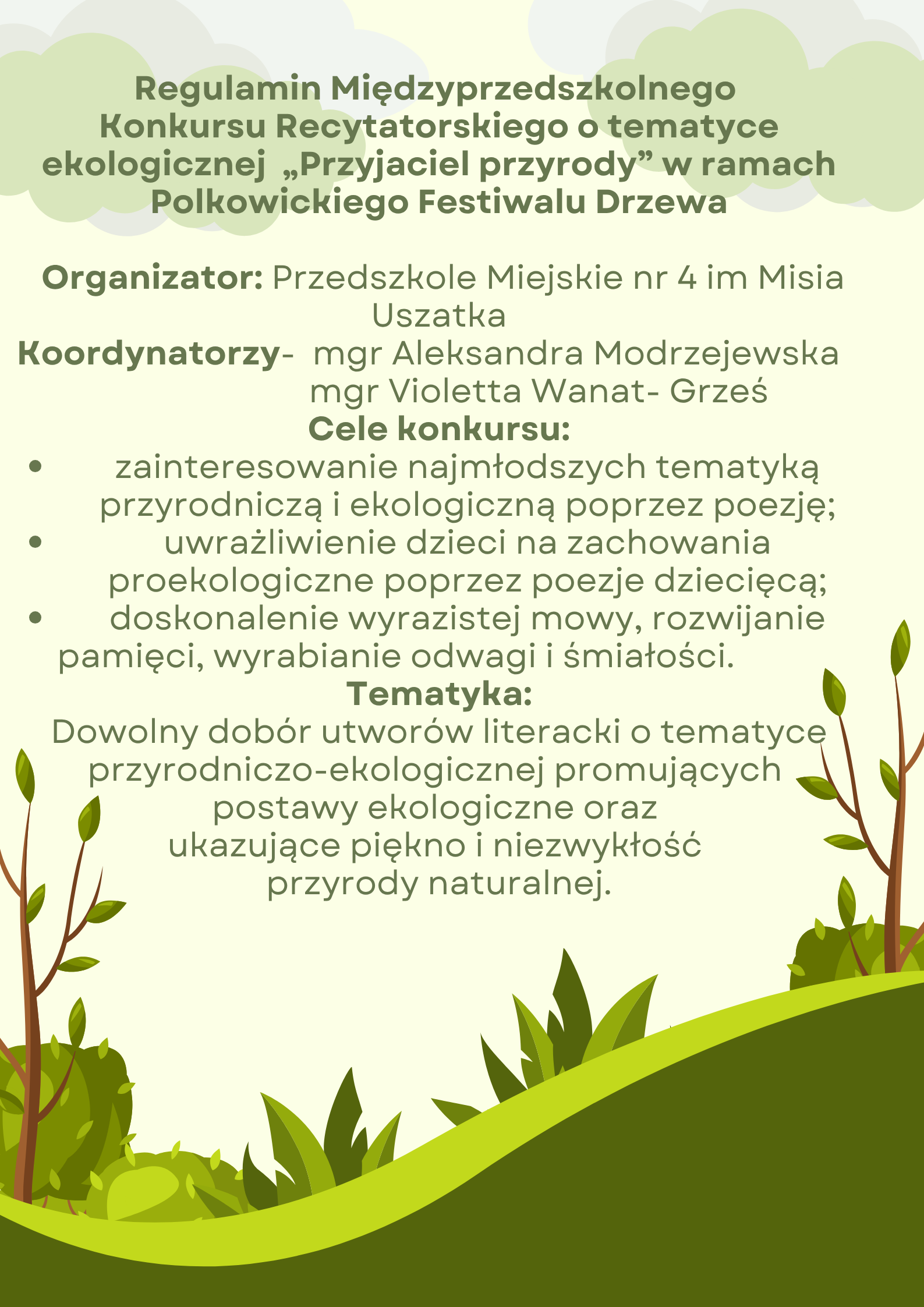 Międzyprzedszkolny konkurs recytatorski "Przyjaciel przyrody"