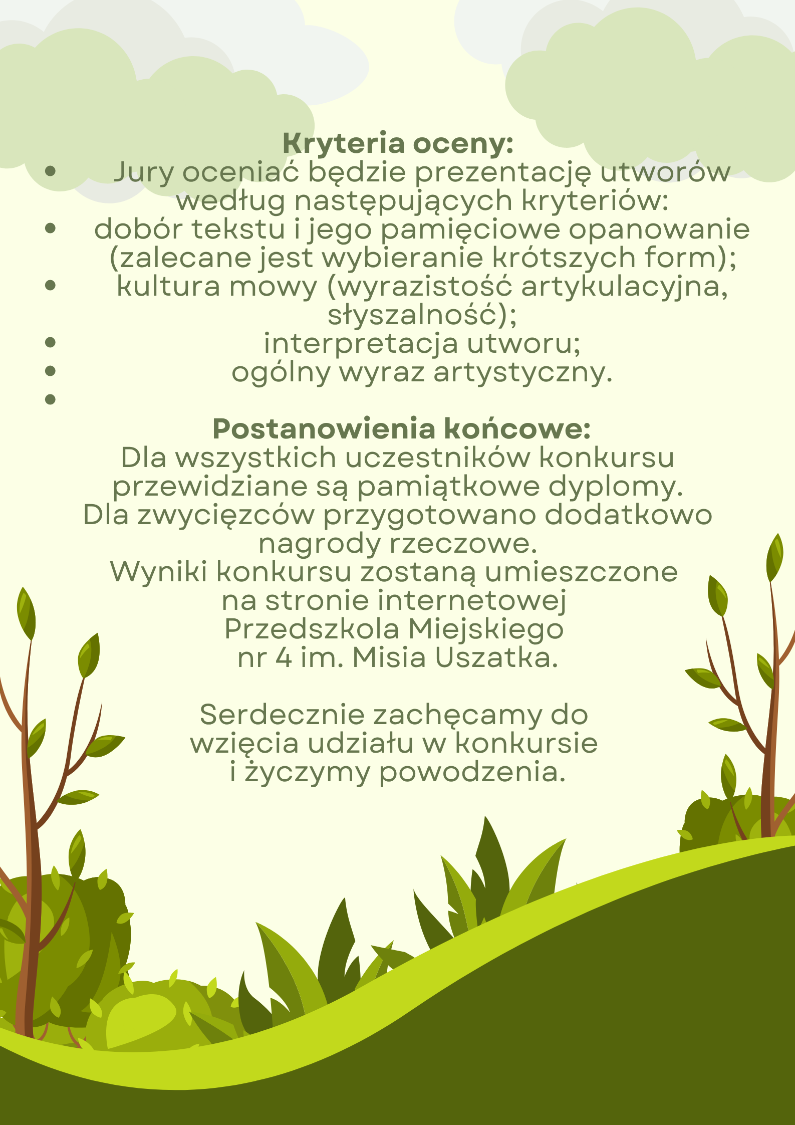 Międzyprzedszkolny konkurs recytatorski "Przyjaciel przyrody"