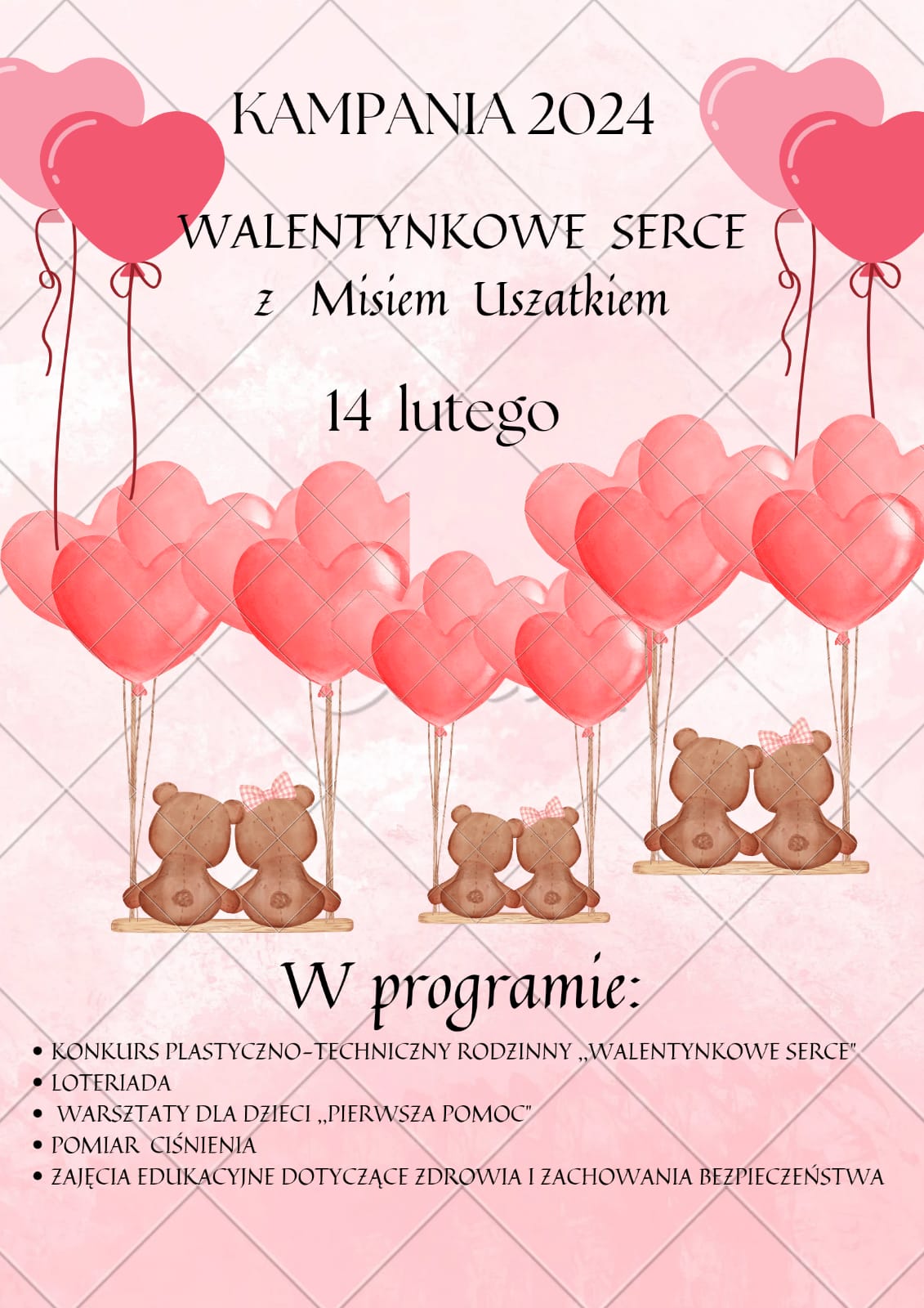 Walentynkowe serce z Misiem Uszatkiem 