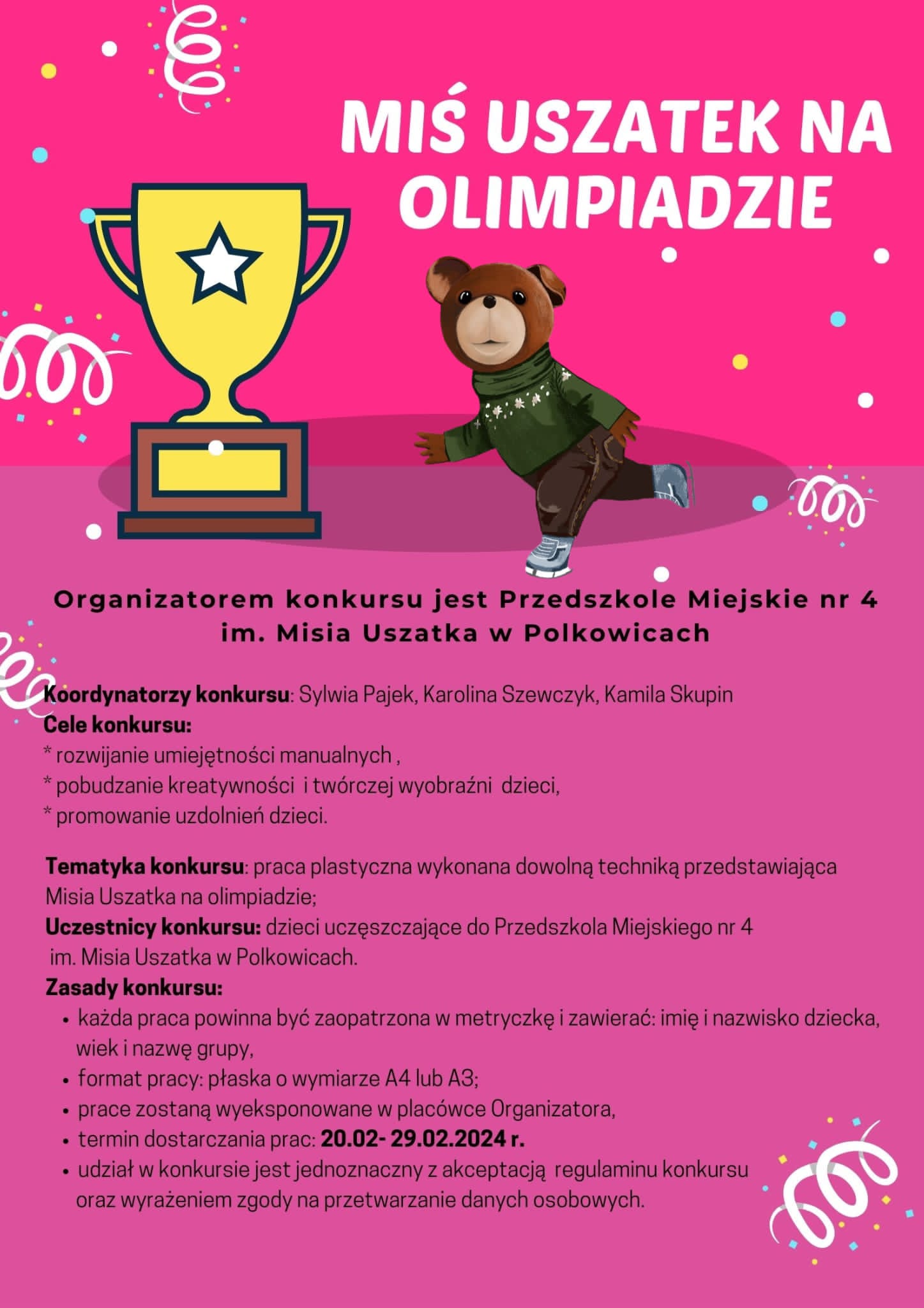 Miś Uszatek na olimpiadzie - konkurs 