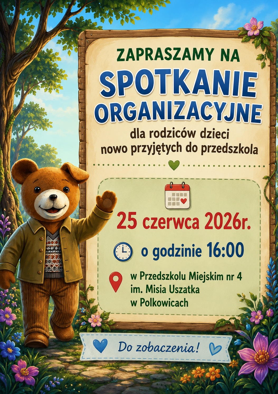 Spotkanie organizacyjne rodziców nowo przyjętych dzieci